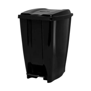 Imagem de Lixeira com pedal 7 litros eco preta jaguar r.31177