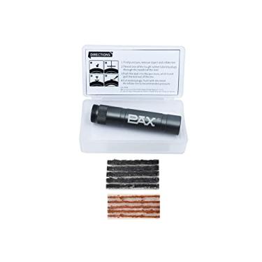 Imagem de PAX [Kit de reparo de pneus de bicicleta sem câmara, inclui recipiente de armazenamento, ferramenta de plugar, plugs-5 bacon e 5 tiras pretas. Corrija uma perfuração ou plana, rápida para MTB、pneus de bicicleta de cascalho e pneus de bicicleta de estrada