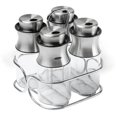 Imagem de Porta Condimentos 5 Peças Cucina Parma, 150ml, Brinox