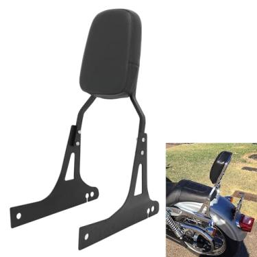Imagem de Motaux Passageiro Sissy Bar encosto traseiro almofada macia para Harley Dyna Street Bob FXDB Super Glide personalizado FXDC FXD Wide Glide FXDWG Low Rider FXDL, preto