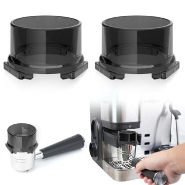 Imagem de Pacote com 2 funis de filtro portátil para acessórios Ninja Luxe Cafe, anel de dosagem de substituição, funil de café expresso para máquina de café expresso Ninja Luxe, transparente