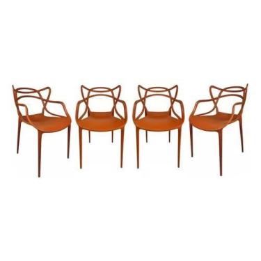 Imagem de Kit 4 cadeiras allegra terra cota - AJ