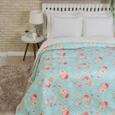 Imagem de Cobertor Estampado Queen Soft Matelado 01 Peça Sherpa - Casaborda Enxo