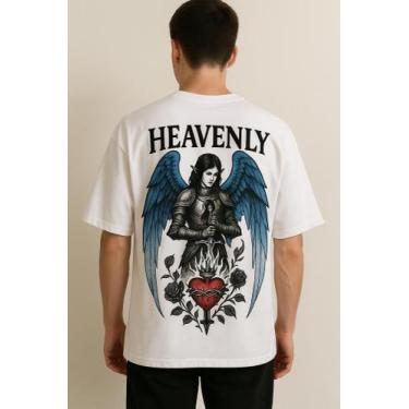 Imagem de Camiseta Streetwear Oversized Masculina Branca - swagon, 1, G