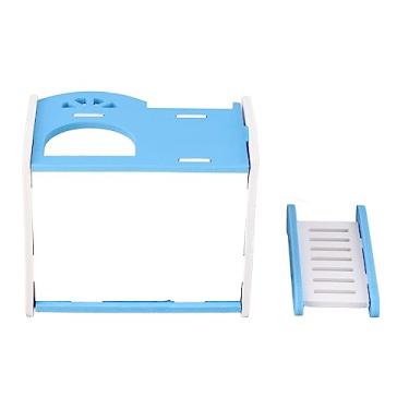 Imagem de Generic Casa de Animais de Estimação, Castelo Pequeno Castelo de Madeira Hamster House, Hideout House, para Pequeno de Animais (Azul)