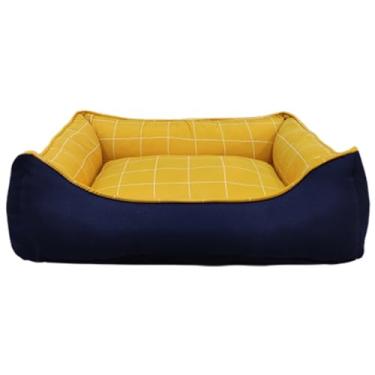 Imagem de Cama caminha com ziper pequena para pet de pequeno porte - cachorros e gatos - Pet(Square amarela)