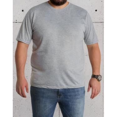 Imagem de Camiseta Básica G1 Ao G5 100% Algodão - Hs, Cinza, G2