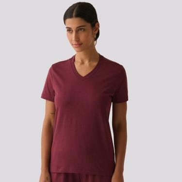 Imagem de Camiseta Fila Basic Feminina Vinho, G