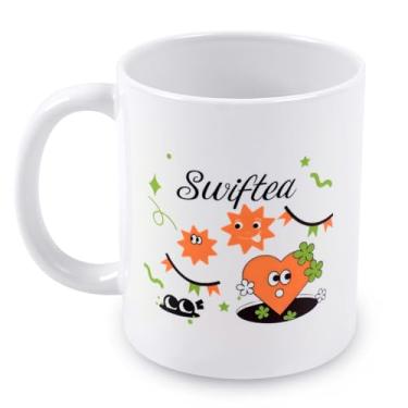 Imagem de Caneca de café engraçada Swiftea, caneca de melhor amiga presente para mulheres, copo de cerâmica de 325 ml para casa, escritório, presente | Ideal para amantes de café e bebedores de chá