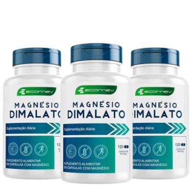 Imagem de 3x Magnesio Dimalato 500Mg 360 Cápsulas - Ecomev