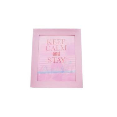 Imagem de Porta Retrato Plástico Rosa Enfeite 20X25 Cm