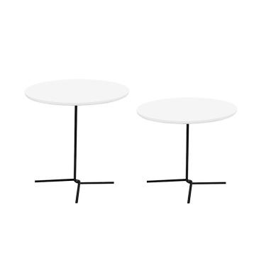 Imagem de Conjunto Mesas Laterais Veneza Branca 60-50 - Industrial