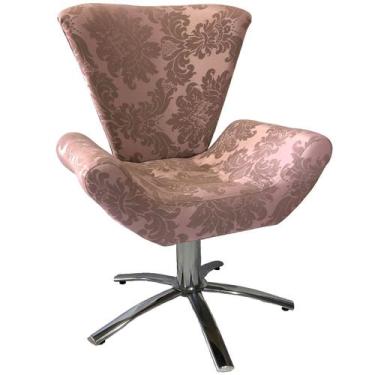 Imagem de Poltrona Giratória Elegance 52 Rosa Retrô - Sua Casa Decor