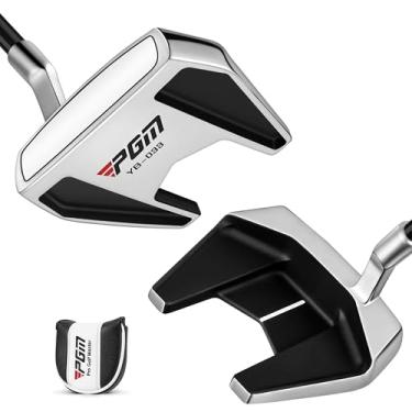 Imagem de PGM Putter de golfe - Putter de golfe para homens e mulheres - Putter de martelo com centro de gravidade baixo estável e auxiliar de alinhamento - canhoto (86 cm)