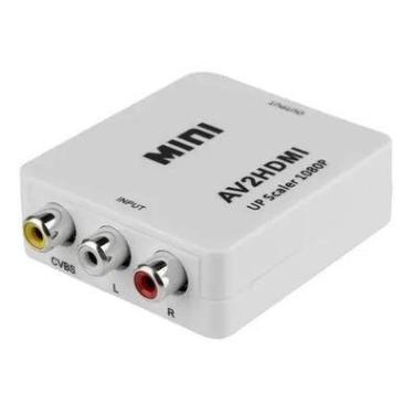 Imagem de Mini Adaptador Av Rca Para Hdmi Audio Video 1080p