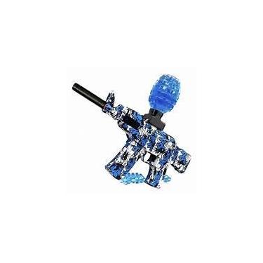 Imagem de Arma de Brinquedo Automática AK47, Dispara Bolinhas de Gel, 2000 Munições, 34,5cm, Azul