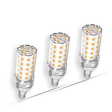 Imagem de Lâmpadas LED HAONIULED 10W 1100lm 2700K E12 Base, pacote com 3