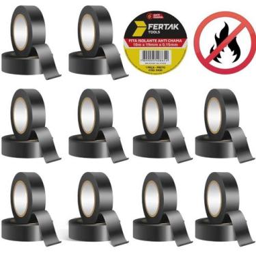 Imagem de Fita Isolante Anti Chamas 10M X 19Mm Kit 10 Un - Fertak