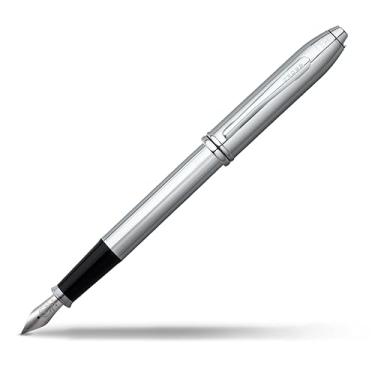 Imagem de Cross Townsend Lustrous Chrome Caneta-tinteiro com ponta média de aço inoxidável