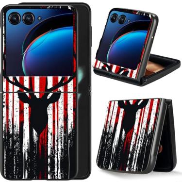 Imagem de Dikoer Capa flip para celular Moto Razr 50/Motorola Razr 60/Moto Razr 2024/Motorola Razr 2025 6,9 polegadas para mulheres e homens, capa dobrável à prova de choque de policarbonato rígido de corpo