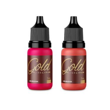 Imagem de Kit 2 Pigmentos Magcolor Line Lips Micropigmentação Labial Cores Pink e Coral