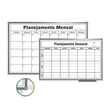 Imagem de QUADRO BRANCO ALUMINIO 60X40 STD POP MENSAL