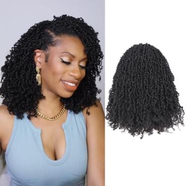 Imagem de Toyotress Cabelo de crochê Yanky Twist – 30 cm, 8 pacotes (30 fios/peças) Curto de mola fofo Bob Passion Twist, marrom escuro pré-enrolado, tranças de crochê trançadas (30 polegadas, 2#-8P)
