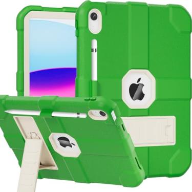 Imagem de Stweap Capa para iPad (A16) 11ª geração 11 polegadas 2025/iPad 10ª geração 10,9 polegadas 2022, capa protetora resistente [suporte de lápis embutido] para iPad 11/10 geração (verde escuro)