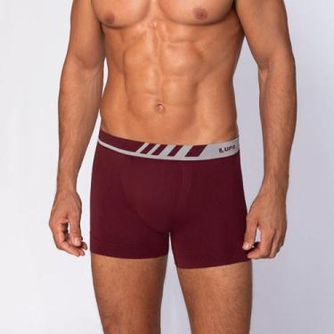 Imagem de Cueca Lupo Boxer Microfibra Sem Costura 671-002, Vinho, G