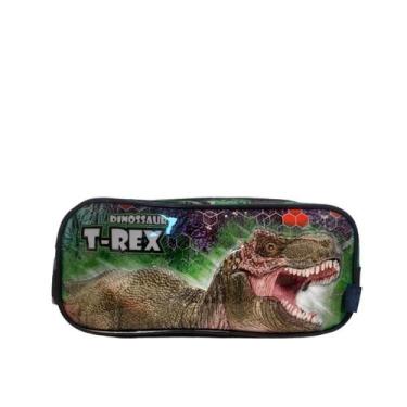 Imagem de Estojo Simples Escolar Infantil T-Rex GOT30I002 - Gosuper, Cinza