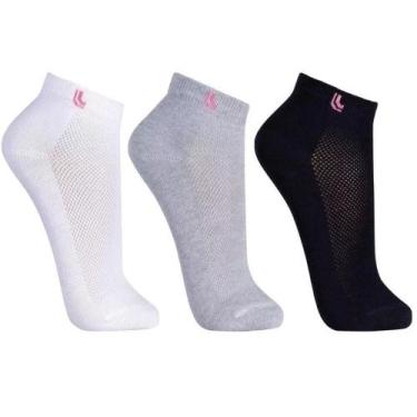 Imagem de Meia Lupo 03226 Af Sport Kit3 Feminina, Preto, 33/36