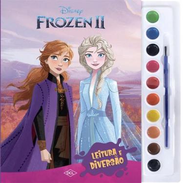 Imagem de Livro Infantil Colorir Frozen 2 Aquarela - DCL