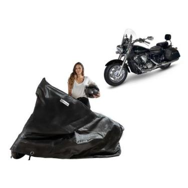 Imagem de Capa Protetora Moto Yamaha Midnight Star 950 com Baú - Kahawai, Preto