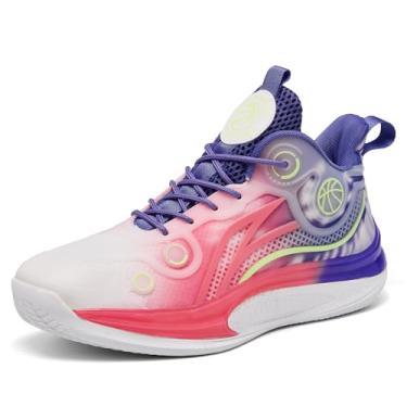 Imagem de Bolognifi Tênis de basquete masculino, esportivos da moda e antiderrapantes Equipamento de basquetebol(Rose,37 BR)
