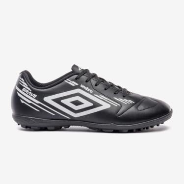 Imagem de Chuteira Society Umbro Brave, Preto/Branco, 43