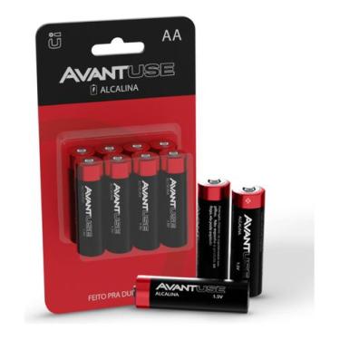 Imagem de Kit 8 Pilhas Alcalina Pequena AA 1.5v Cod: 408020015 Avant Use