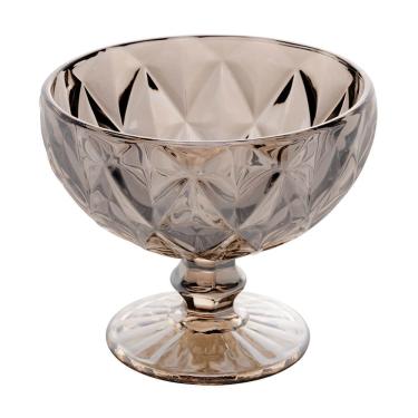 Imagem de Taça de Sobremesa Diamond Vidro 310ml 1 peça Fumê Espelhado - Lyor