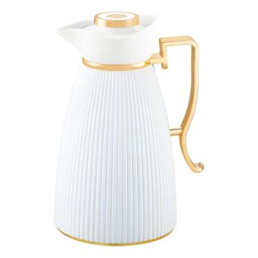 Imagem de Garrafa Térmica Zaya Tuut 1 Litro Canelada Design Sofisticado, Mantém Bebidas Quentes e...