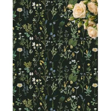 Imagem de Forro de prateleira botânico verde papel de contato autoadesivo vinil botânico forro de gaveta para armários de cozinha cômoda (verde, 299 cm x 44 cm)