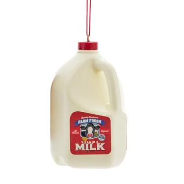 Imagem de Enfeite de Natal para amantes de leite, galão 3D, jarro de leite, fazenda orgânica, decoração de árvore de férias fresca