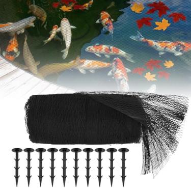 Imagem de Capa de rede de lago, rede de lagos para lagos de carpas, cobertura de rede de lagos de peixes, capa protetora de malha para piscina, fazenda, pomar, horta, vegetariana, rede de segurança para lagos
