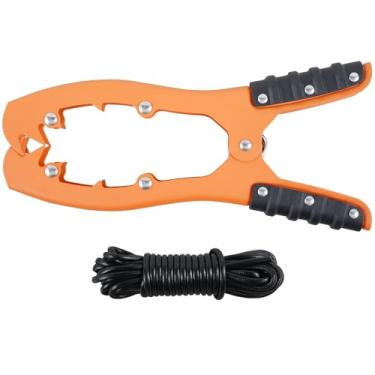 Imagem de Aderência de âncora de caiaque, prendedor de âncora de canoa com corda de 5 metros, pinça portátil de escova de caiaque com dentes e punhos de borracha, clipe de barco de aço inoxidável, equipamento