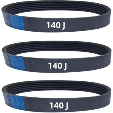 Imagem de Pacote com 3 correias de transmissão de plaina 140J6, compatível com modelos Delta 22-560, TP400LS, 22-565, 22-580, substituição para 22-563, WEN 6560