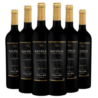 Imagem de Kit Caixa Fechada 6 Garrafas Vinho Ravanal Gran Reserva Carménère - Ki