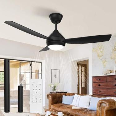 Imagem de Ventilador De Teto Moderno 42" Com Luz Led E Controle Remoto, Ventilad