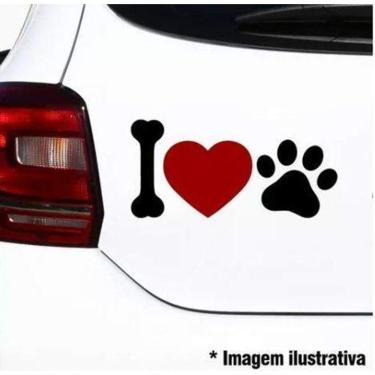 Imagem de Adesivo Para Carro I Love Cachorro