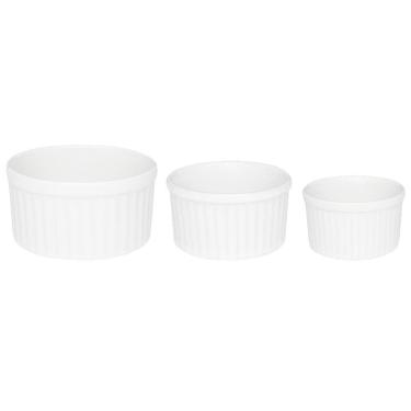 Imagem de Conjunto de 3 tigelas ramequin oxford branco