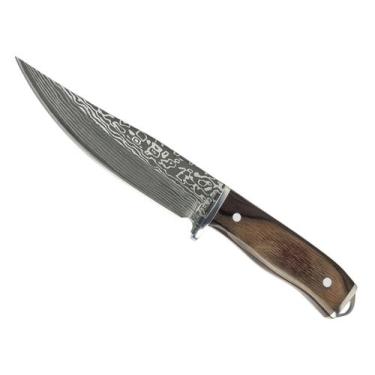 Imagem de Faca Esportiva Taue B56-A Full Tang Cabo Artesanal em Madeira e Metal 
