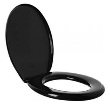 Imagem de Assento SanitáRio Almofadado Universal | Tampa Oval Macia Para Maior Conforto(Preto)