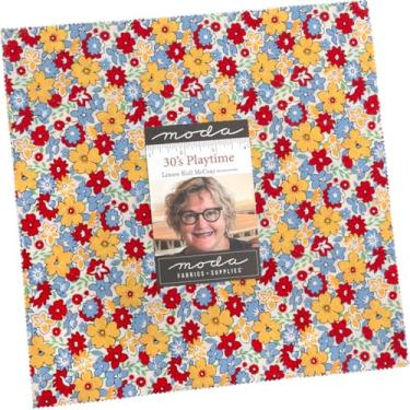 Imagem de 30's Playtime 2025 Layer Cake, 42 quadrados de colcha de tecido pré-cortados de 25,4 cm por Linzee Kull McCray